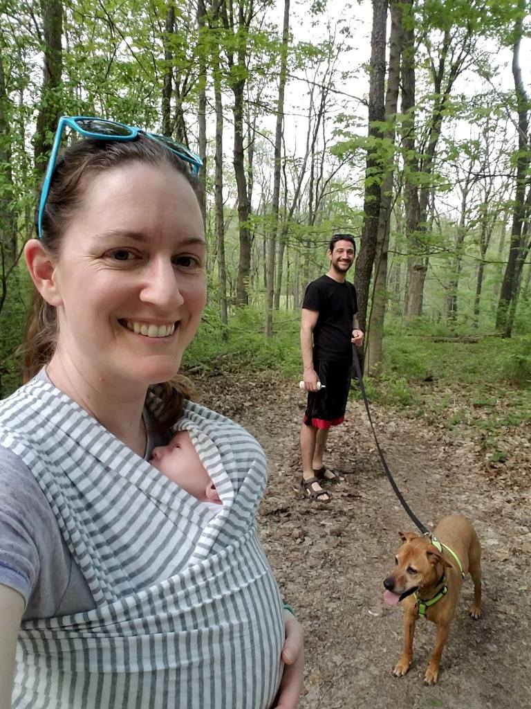 Hiking with baby Violet